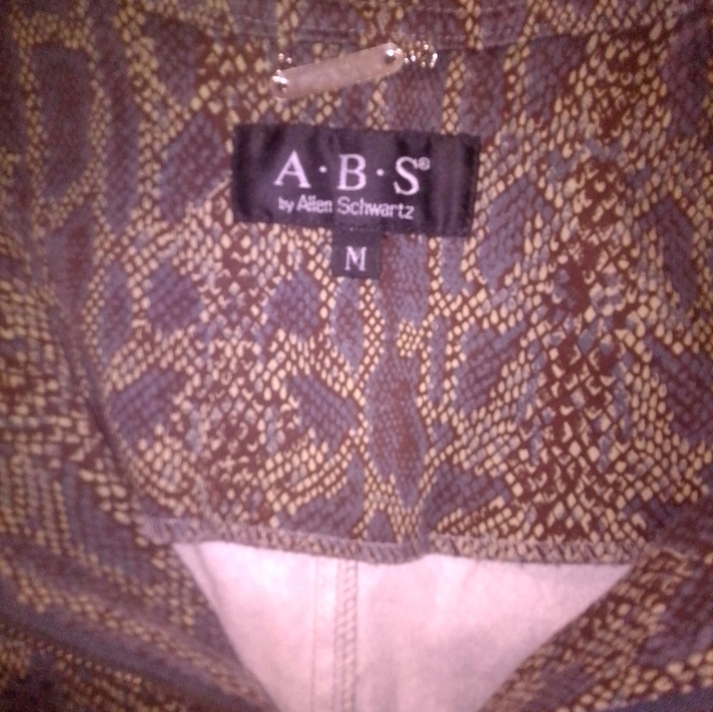 A.B.S Leather Python Bikers Jacket. Size 4 - image 6